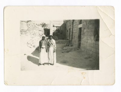 A Woman from the Khwaiṣ Family with her Daughter in the Traditional Palestinian Costume 