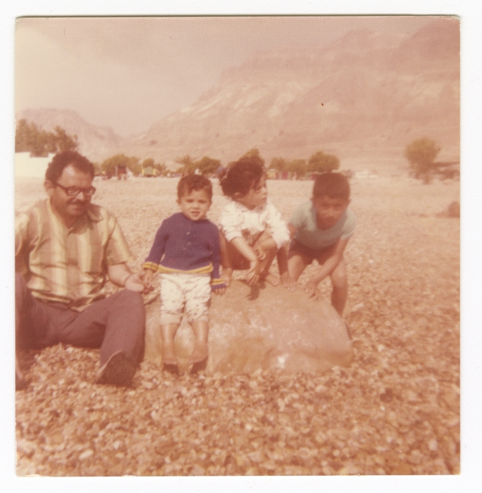 The Shamshom family at the Dead Sea
