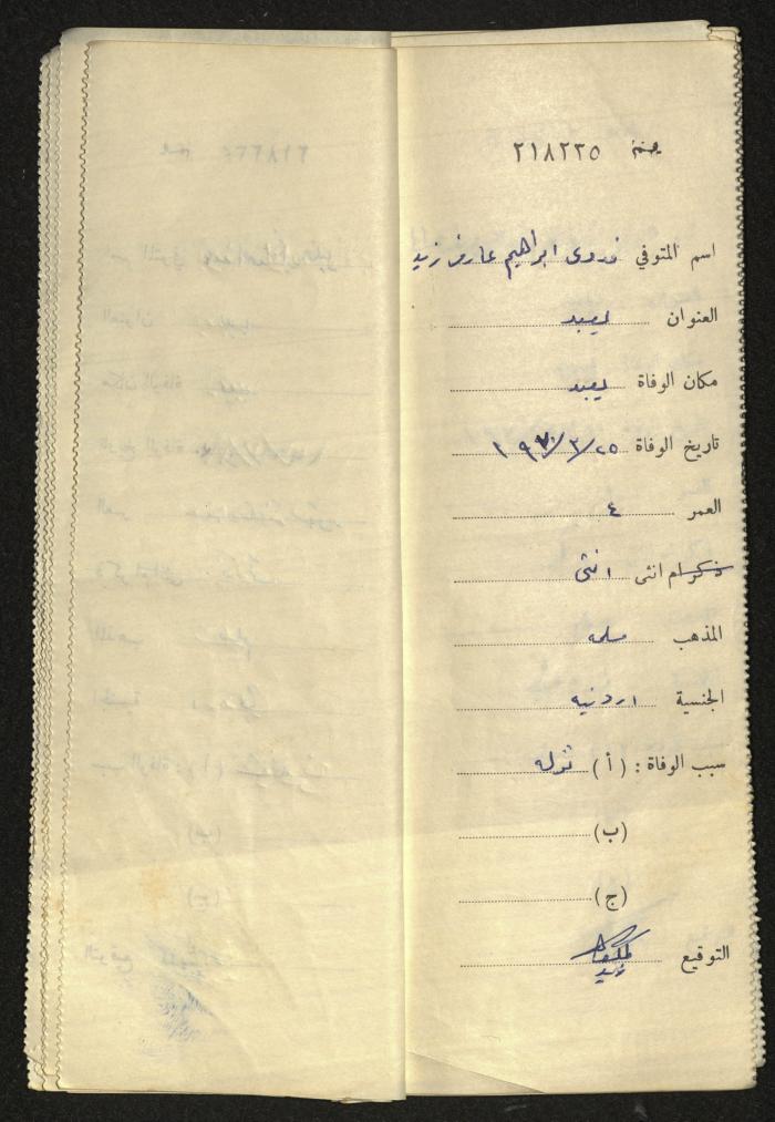A Register of Deaths, Yaʿbad Town