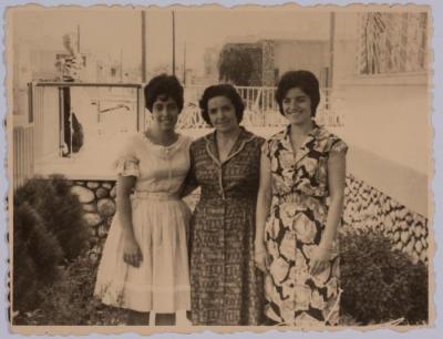 Naela Nakkarah, her Aunt Salma and Daughter Adlai, 1961