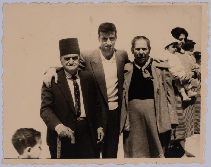 Antoine and Aneeseh Nakkarah with Grandchild Issam Nakkarah, 1958