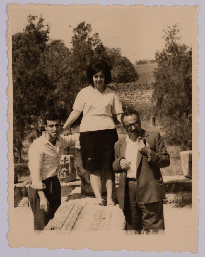Hanna Nakkarah with His Children Naela and Tony, Tiberias, 1964