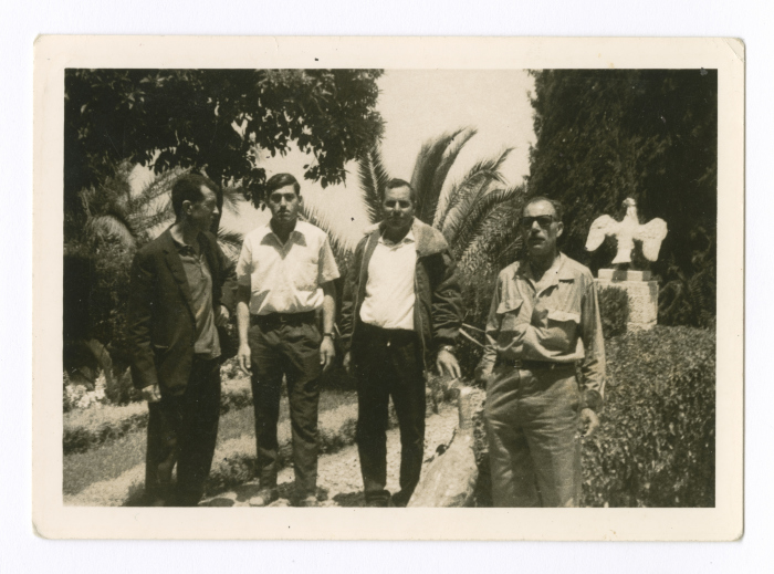 ʿali ʿubayd with Friends at the Bahá'í Gardens in Haifa