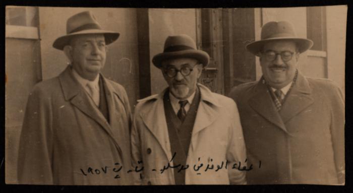 حنا نقارة ورفاقه من الحزب الشيوعي، موسكو، 1957