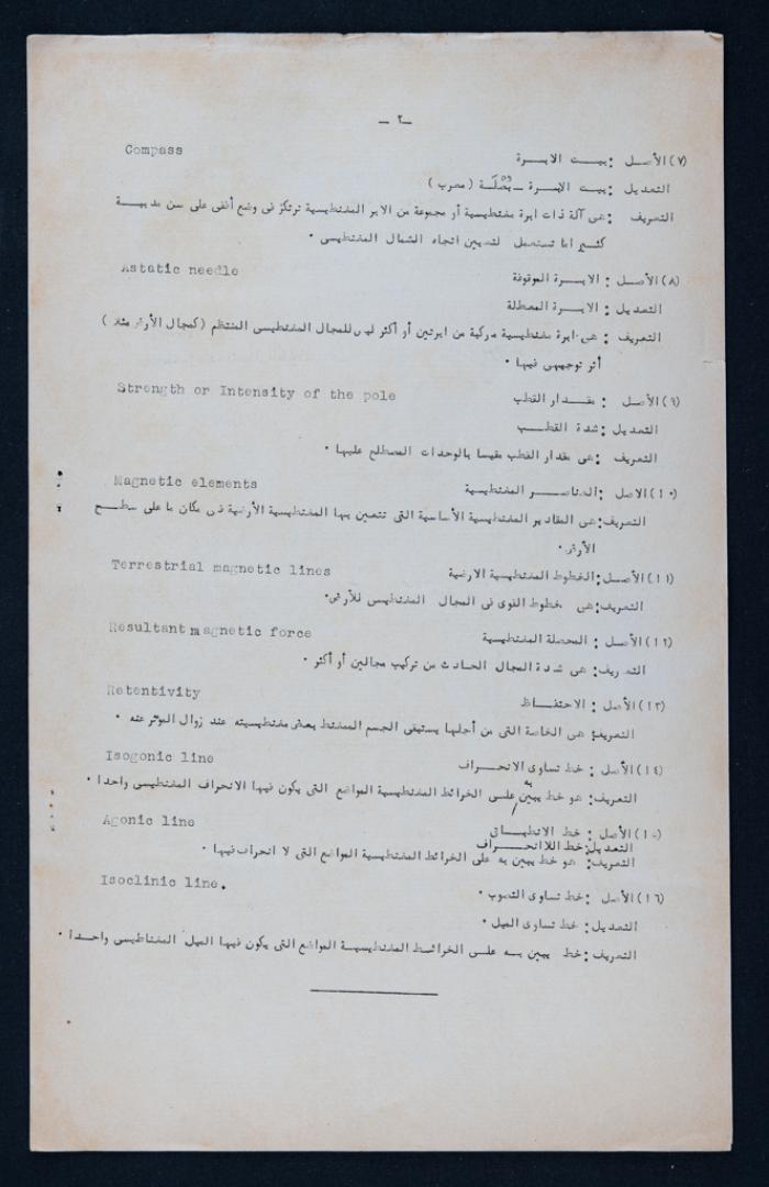 Fouad I Arabic Language Community Meeting Minutes on 28 January 1952
