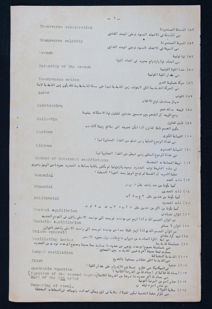 Fouad I Arabic Language Community Meeting Minutes on 28 January 1952