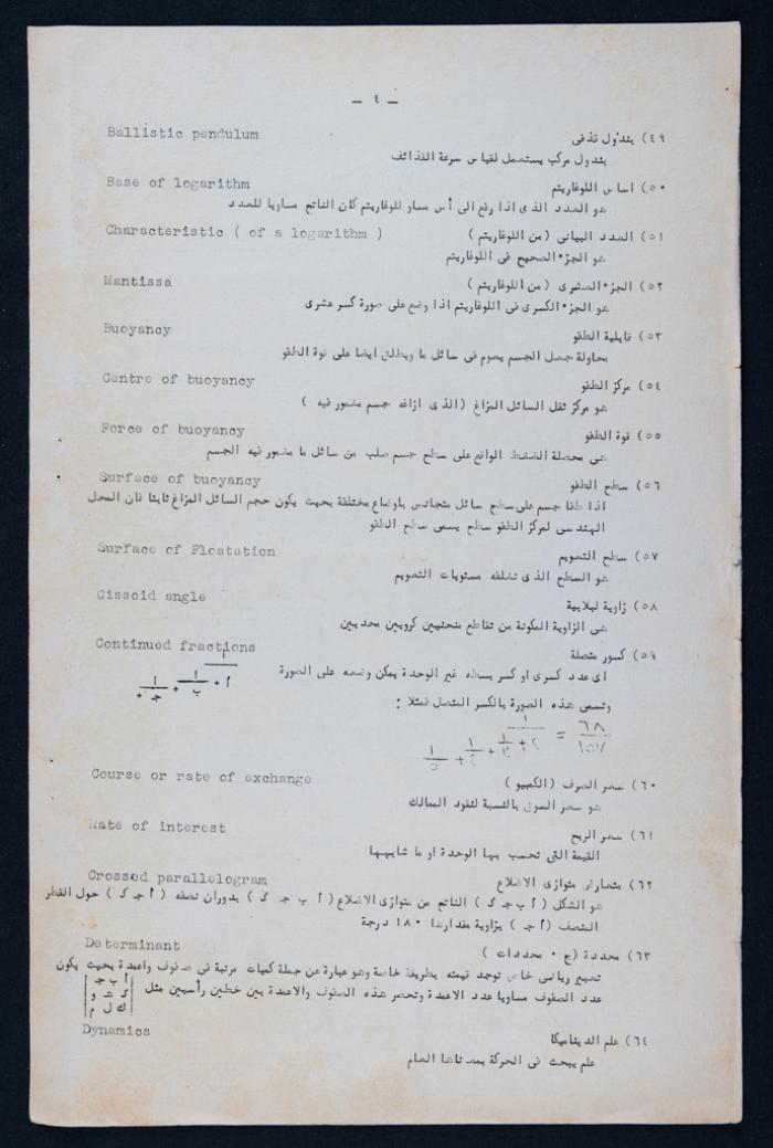 Fouad I Arabic Language Community Meeting Minutes on 28 January 1952