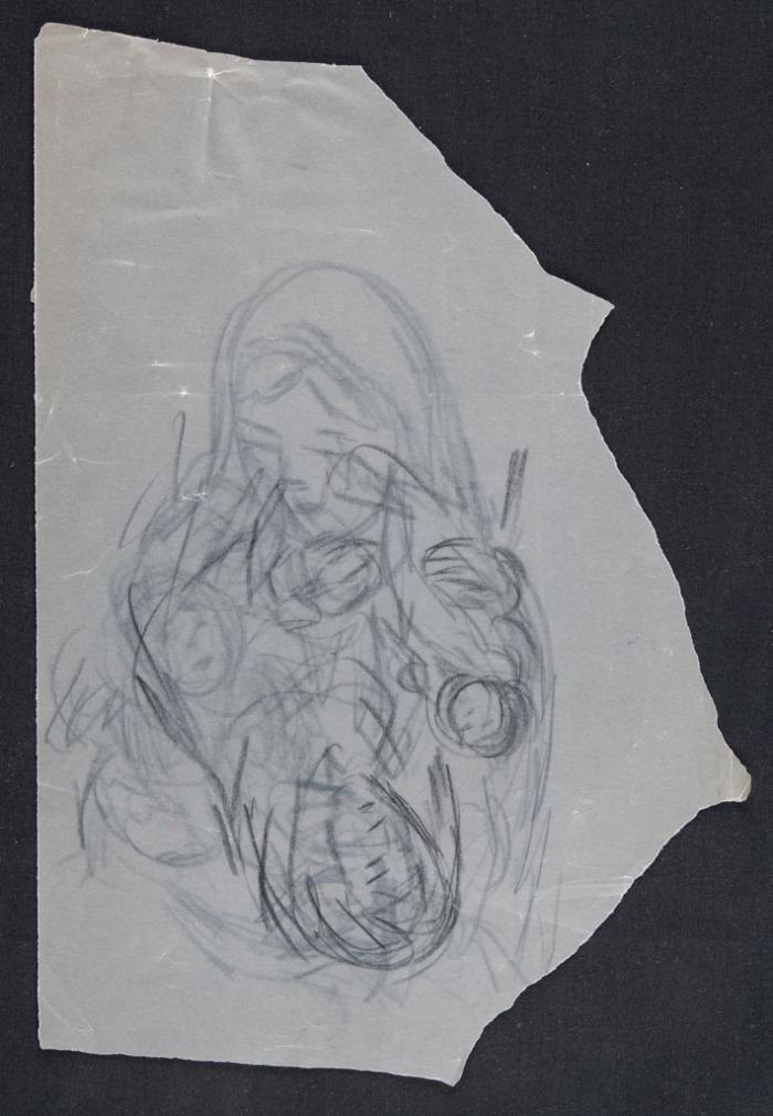 A Coal Drawing by Fatima al-Muhib