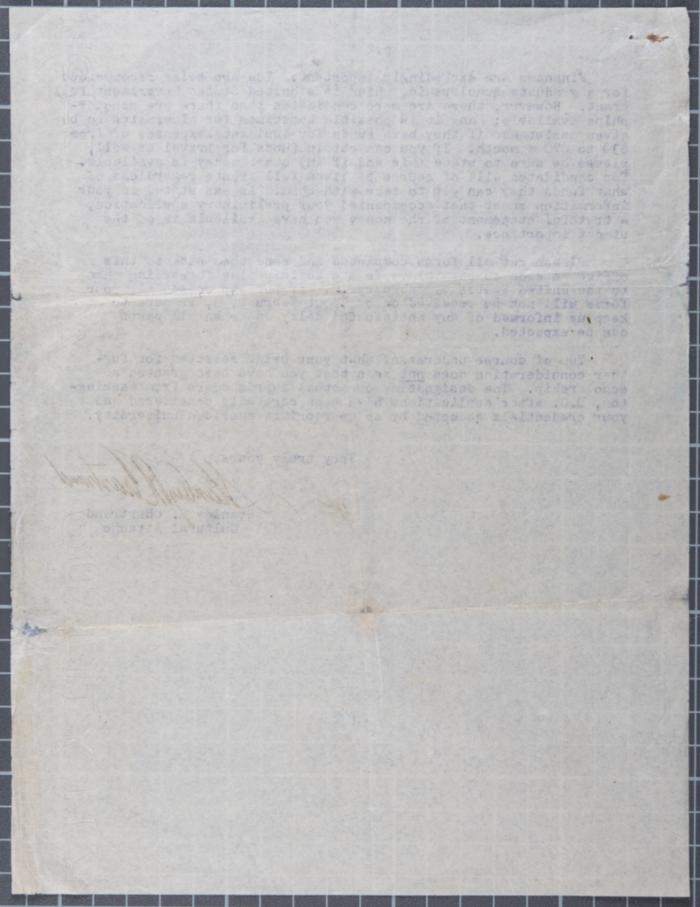 A Section of a Letter Sent to Fatima al-Muhib Regarding her Candidacy for a Scholarship