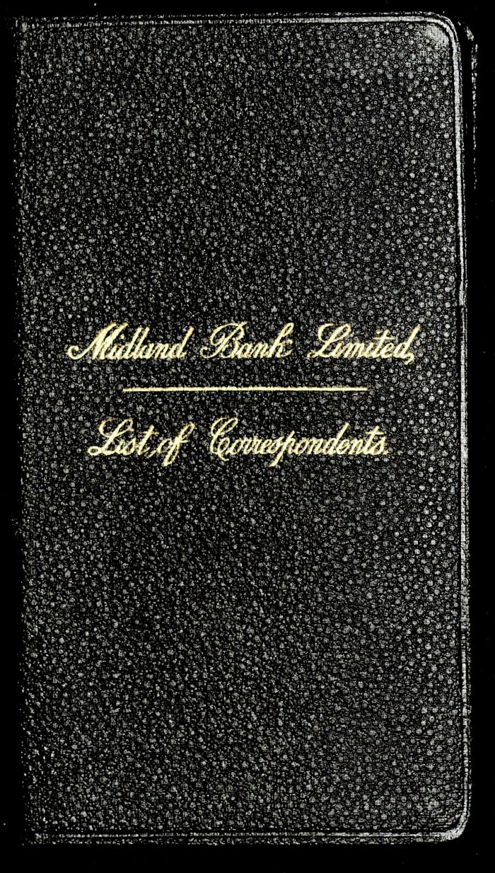 A Booklet by Midland Bank for Musa Alami, 19 October 1946