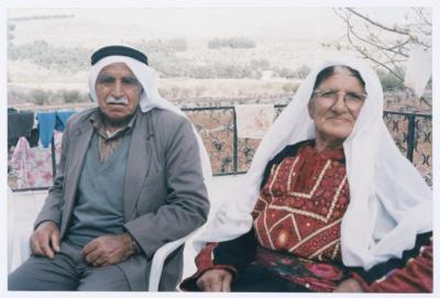 A Portrait of Married Couple Mohammad and Nimeh Ibregeith, Beit Ummar- Hebron, 2000