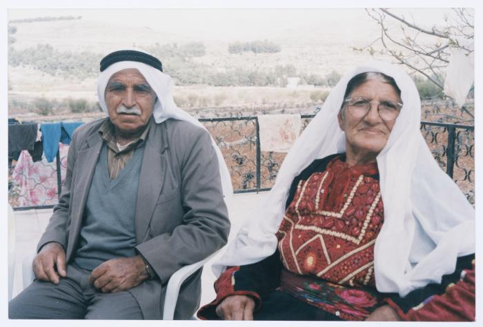 A Portrait of Married Couple Mohammad and Nimeh Ibregeith, Beit Ummar- Hebron, 2000
