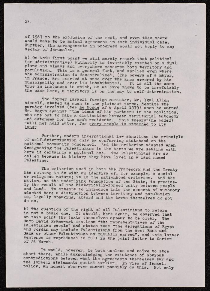 A Document on the Camp David Accords, 1978 