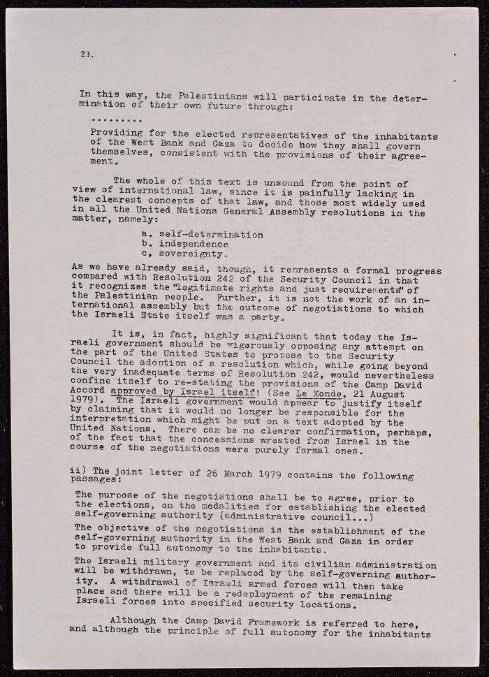 A Document on the Camp David Accords, 1978 