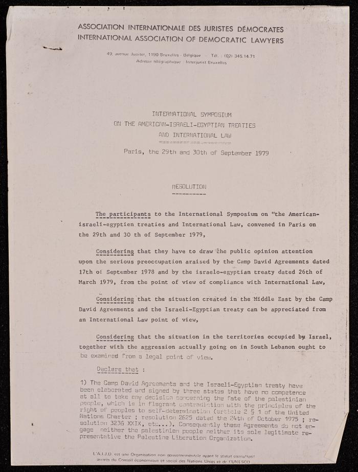 Summary of IADL Conference Continuation, Paris, 1979