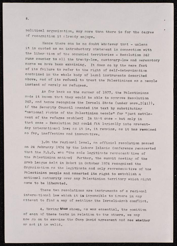 A Document on the Camp David Accords, 1978 