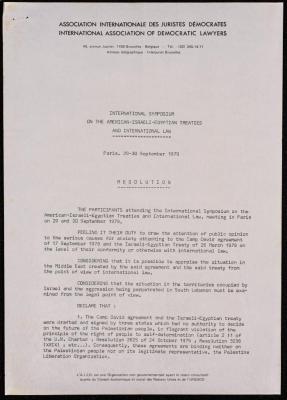 A Symposium for the International Association of Democratic Lawyers, Paris, 1979