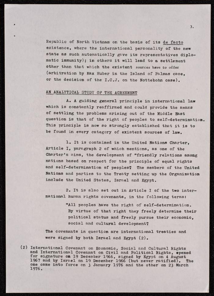 A Document on the Camp David Accords, 1978 
