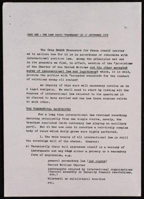 A Document on the Camp David Accords, 1978 
