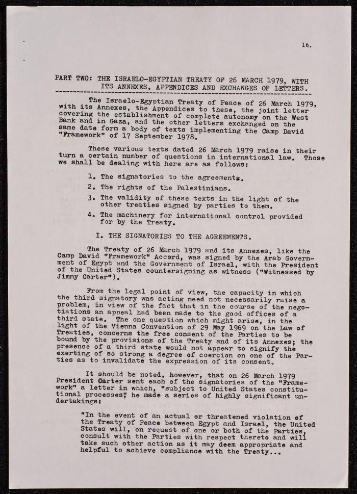 A Document on the Camp David Accords, 1978 