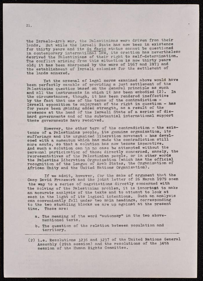 A Document on the Camp David Accords, 1978 