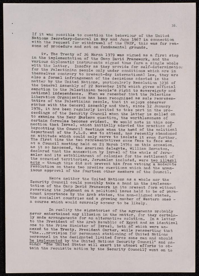 A Document on the Camp David Accords, 1978 
