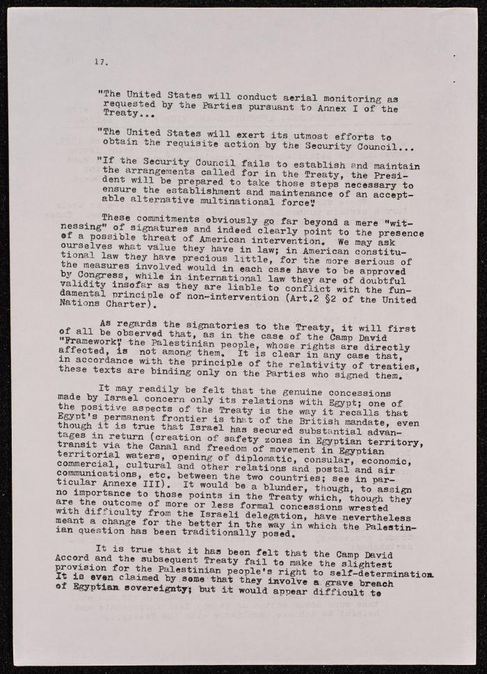 A Document on the Camp David Accords, 1978 
