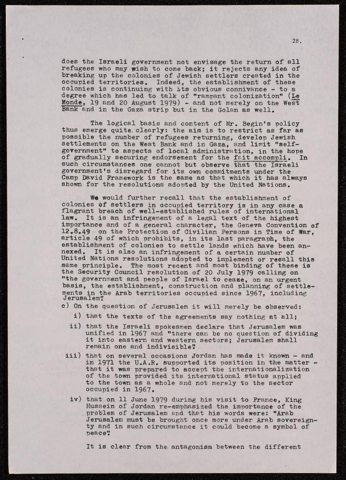 A Document on the Camp David Accords, 1978 