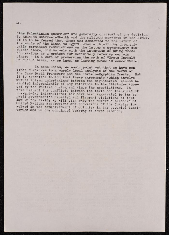 A Document on the Camp David Accords, 1978 