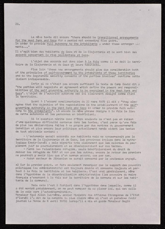 A Document on the Camp David Accords and International Law, 1978
