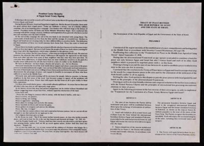 A Copy of the Camp David Accords, 17 September 1978