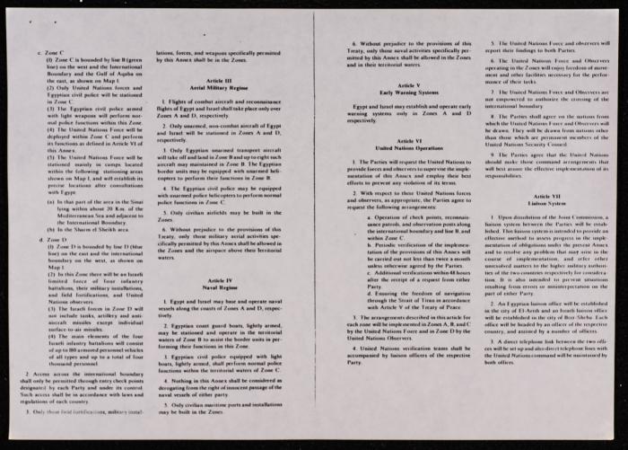 A Copy of the Camp David Accords, 17 September 1978