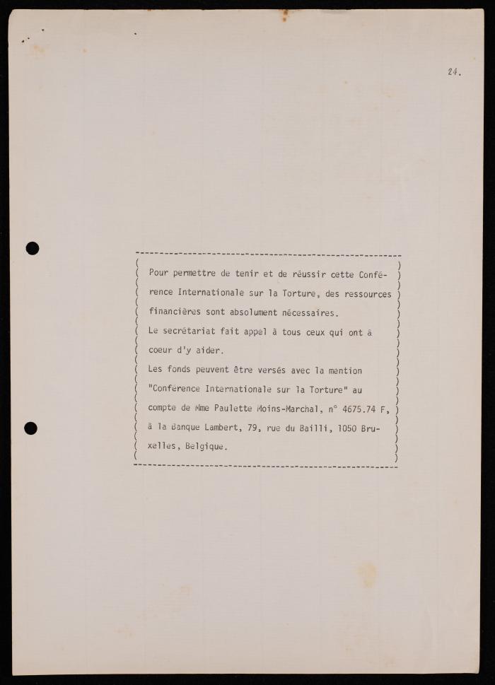 المؤتمر الدولي حول ضحايا التعذيب، 1971