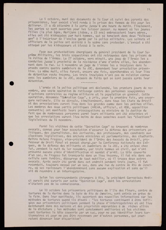 المؤتمر الدولي حول ضحايا التعذيب، 1971