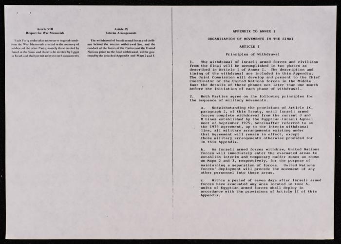 A Copy of the Camp David Accords, 17 September 1978