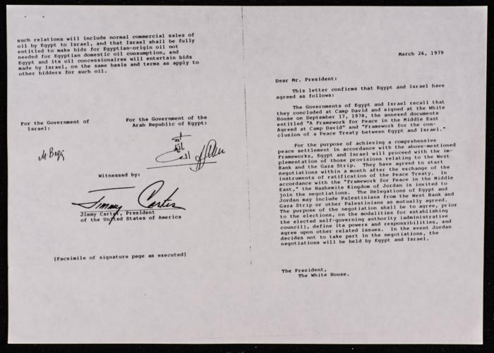 A Copy of the Camp David Accords, 17 September 1978
