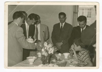 Director of Education in Amman with the Teaching Staff and ʿabdel-ʿaziz Misk Tour the Educational Aids Methods Exhibition at al-Ahanaf bin Qais School in Amman