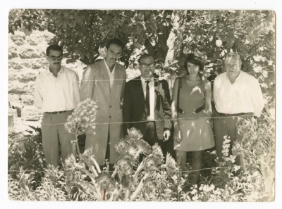 Right to Left, Salman Falah and his Secretary, Mohammad al-Arnaʿut, Jaber Bayrukh, and ʿabdel-ʿaziz Misk