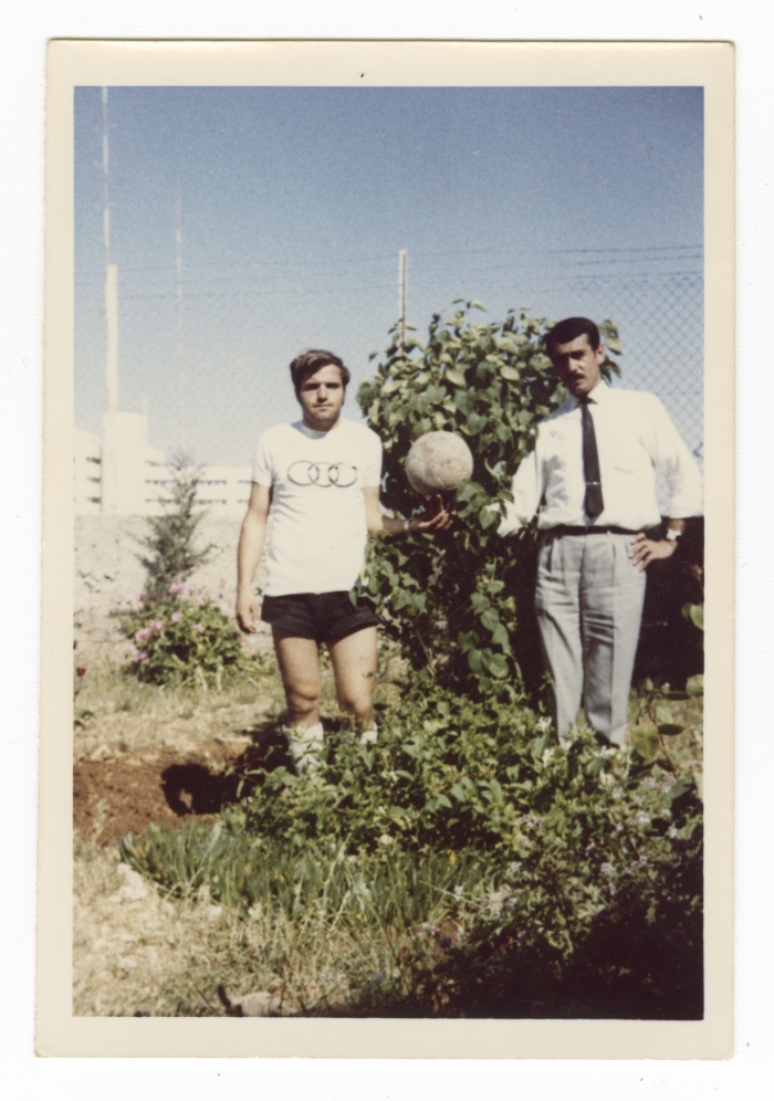 ʿabdel-ʿaziz Misk with Student Hassan Bida, a Football Player