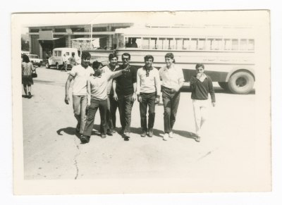 ʿabdel-ʿaziz Misk with the Teaching Staff and Students During a School Trip to Northern Palestine