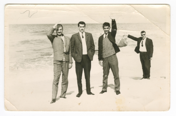 ʿabdel-ʿaziz Misk with Teachers on a Trip from Jerusalem to the Gaza Beach 