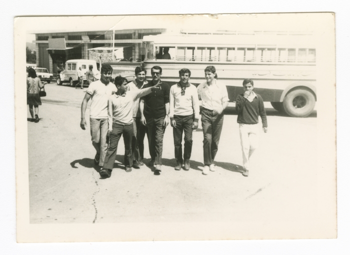ʿabdel-ʿaziz Misk with the Teaching Staff and Students During a School Trip to Northern Palestine