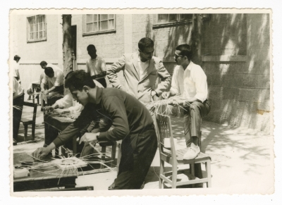 ʿabdel-ʿaziz Misk with Professor Jaber Bayrukh and Other Teachers at the Public Works Course