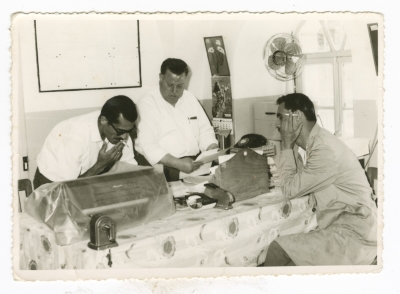ʿabdel-ʿaziz Misk, Jaber Ibrahim and the late Mohammad al-Arnaʿut at the Public Works Course