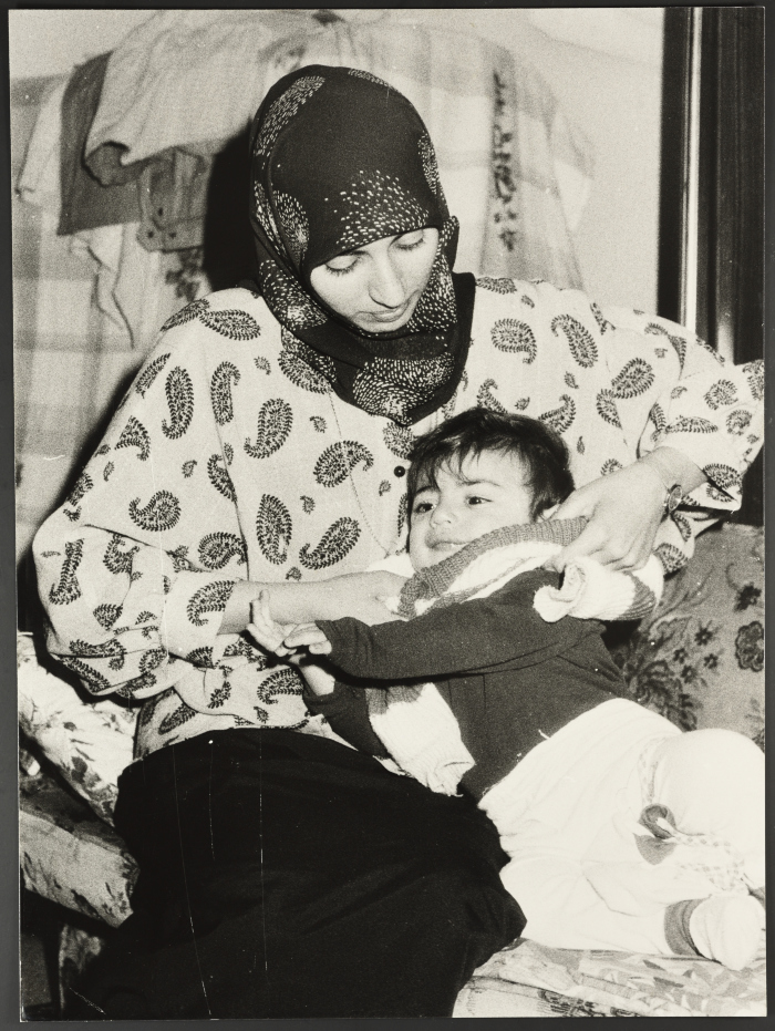 A Palestinian Refugee Mother with Her Little Child, Lebanon, 1980- 1989