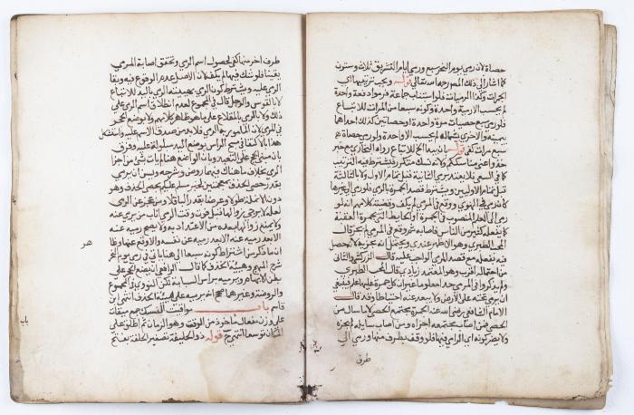 جزء من مخطوطة تتضمن شرحاً لمسألة الأضحية والذبح في الدين الإسلامي 