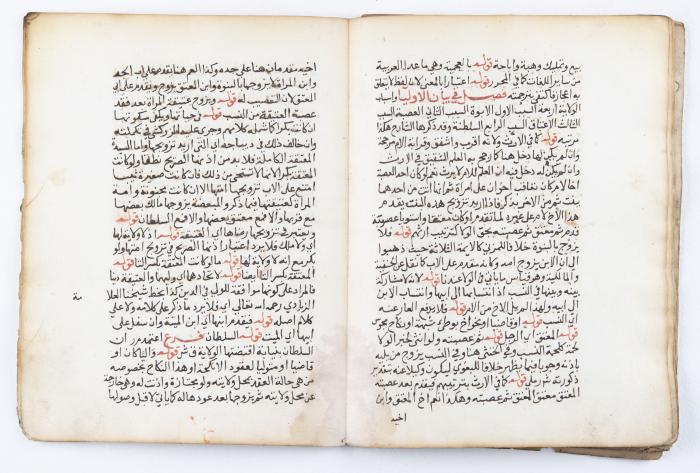 جزء من مخطوطة تتضمن شرحاً لمسألة الأضحية والذبح في الدين الإسلامي 