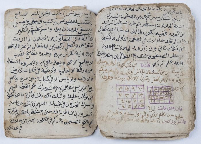 مخطوطة إسلامية قديمة تتناول الأوراد والحجب والسحر