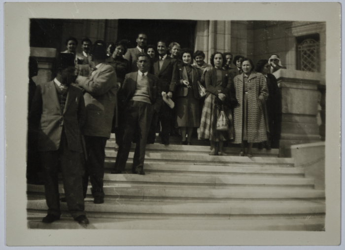 A Photograph of Women and Men at a University, Cairo, 1956
