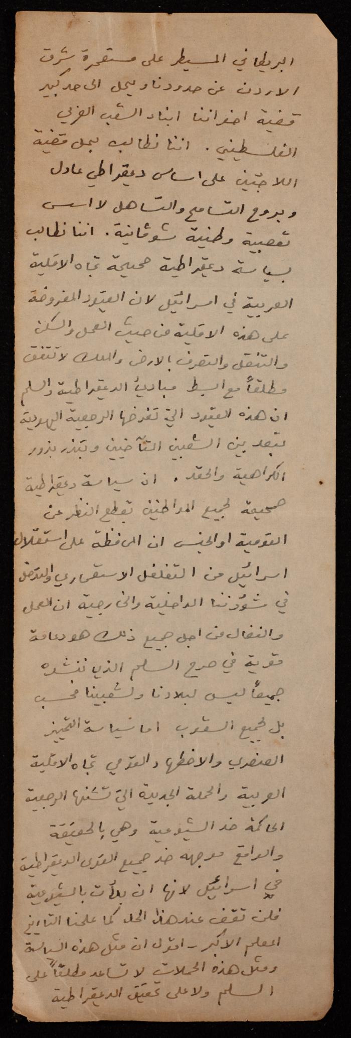 Hanna Naqara's Speech during the World Peace Campaign